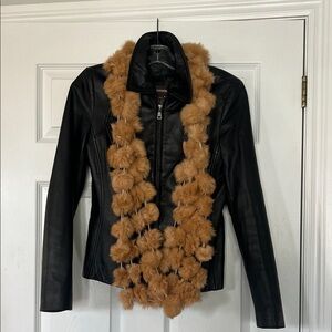 Tan fur scarf